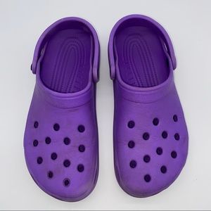 CROCS Waterproof Mule Comfort Shoes Women’s size 9 Purple
